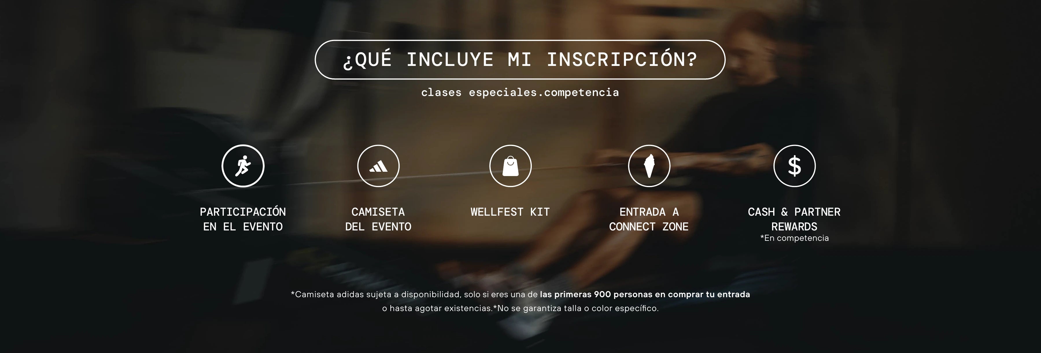 Qué incluye mi inscripción a WellFest: participación, camiseta, kit, entrada a Connect Zone y recompensas.