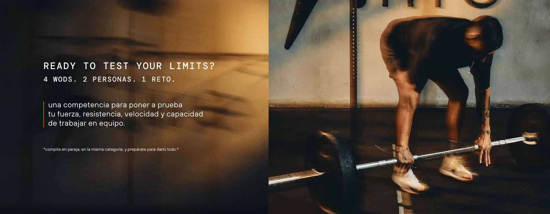READY TO TEST YOUR LIMITS. Cuatro WODs, dos personas y un reto WellFest.